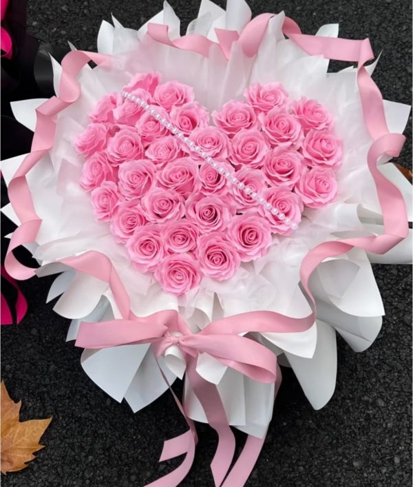 33 stalk ballet style soap roses bouquet